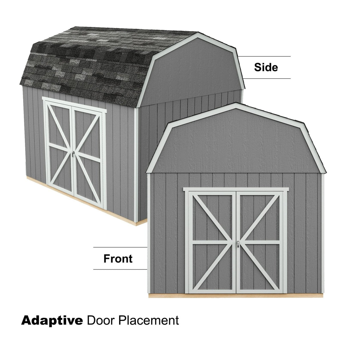 Handy Home Products Braymore 10×14 Do-It-Yourself Wooden Storage Shed with Floor