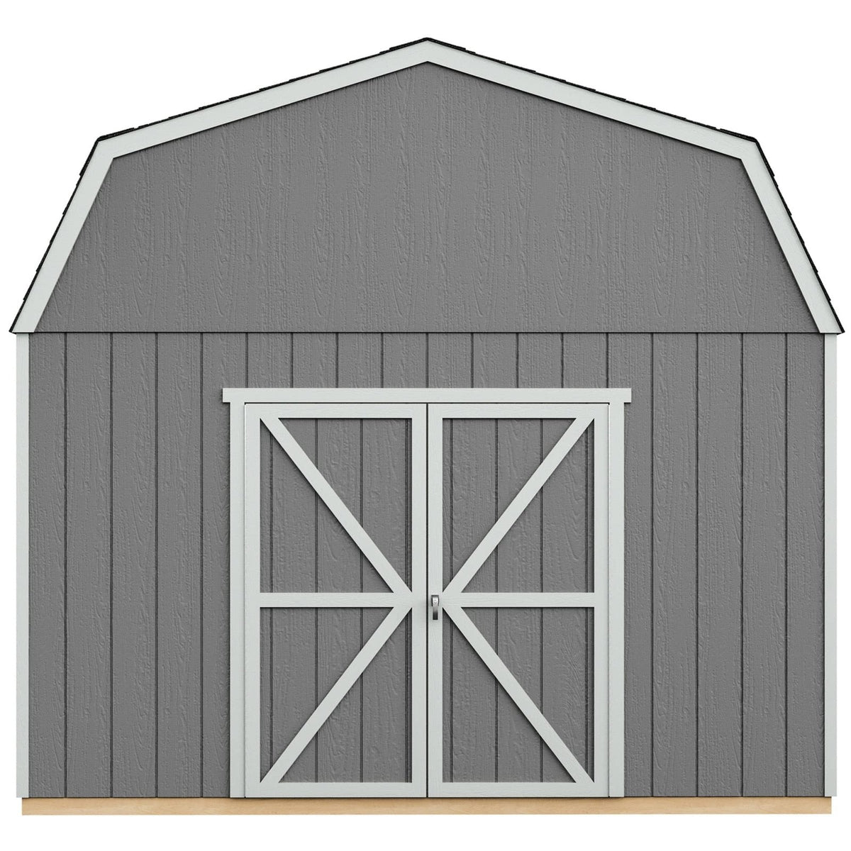 Handy Home Products Hudson 12×16 Do-it-Yourself Wooden Storage Shed Brown Without Floor