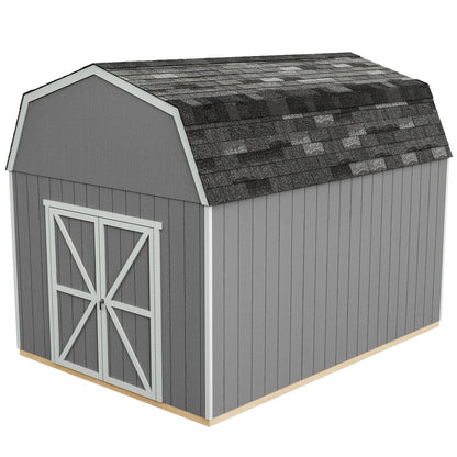 Handy Home Products Braymore 10×16 Do-It-Yourself Wooden Storage Shed with Floor